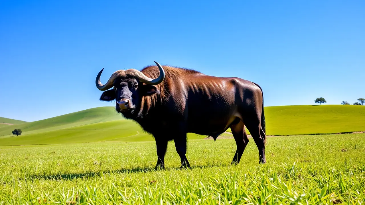 Sonhar com Búfalo: Descubra o Significado e as Interpretações! Búfalo em campo verde