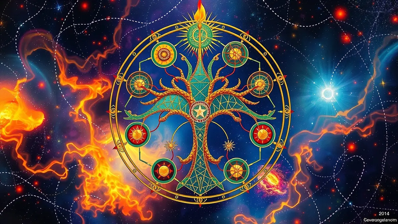 Sonhar com Cabala Teórica: Desvende os Mistérios e Significados Árvore da Vida Cabalística