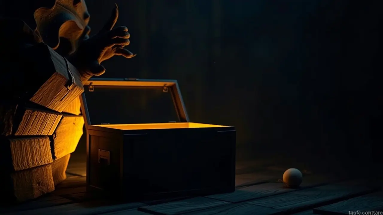 Significado de Sonhar com Caixa: Descubra as Mensagens Ocultas Caixa de madeira misteriosa com luz dourada