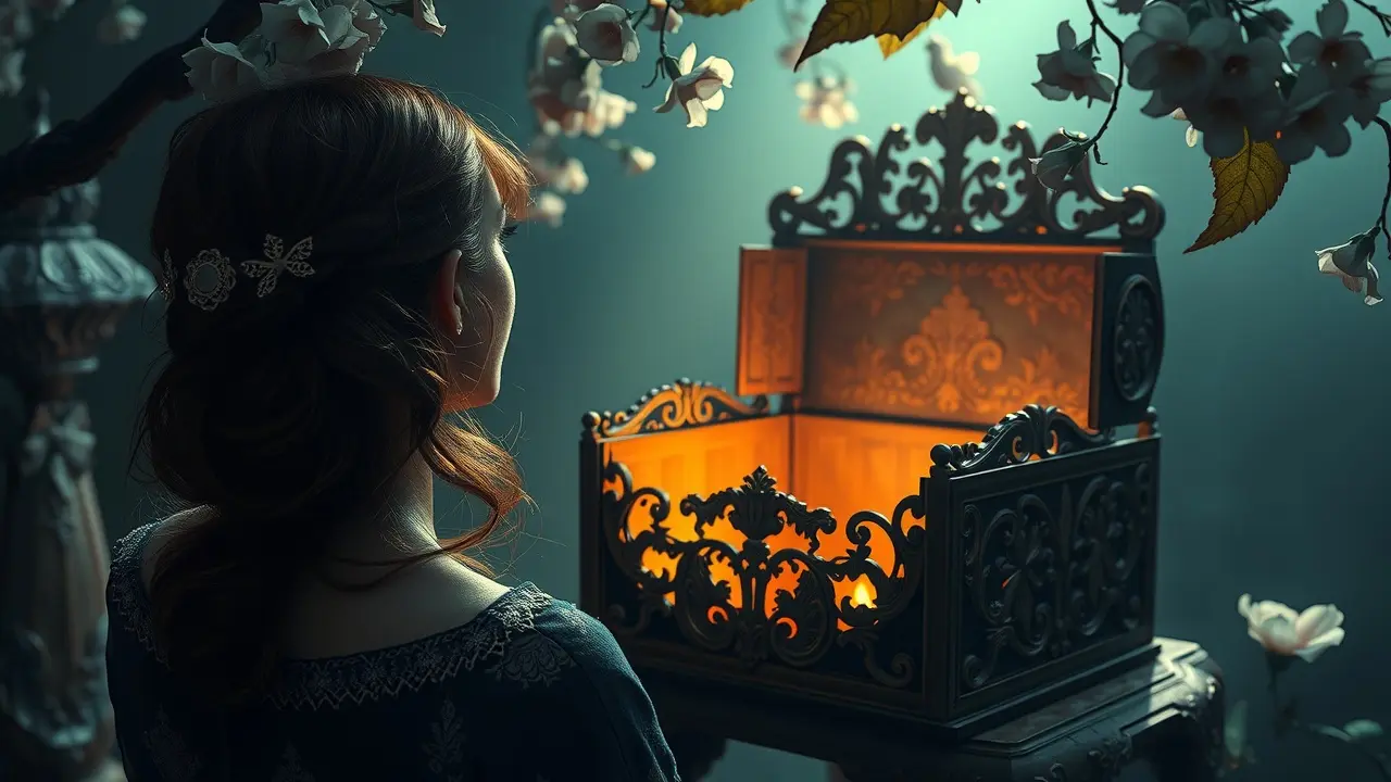 Homem contemplando caixão em sonho