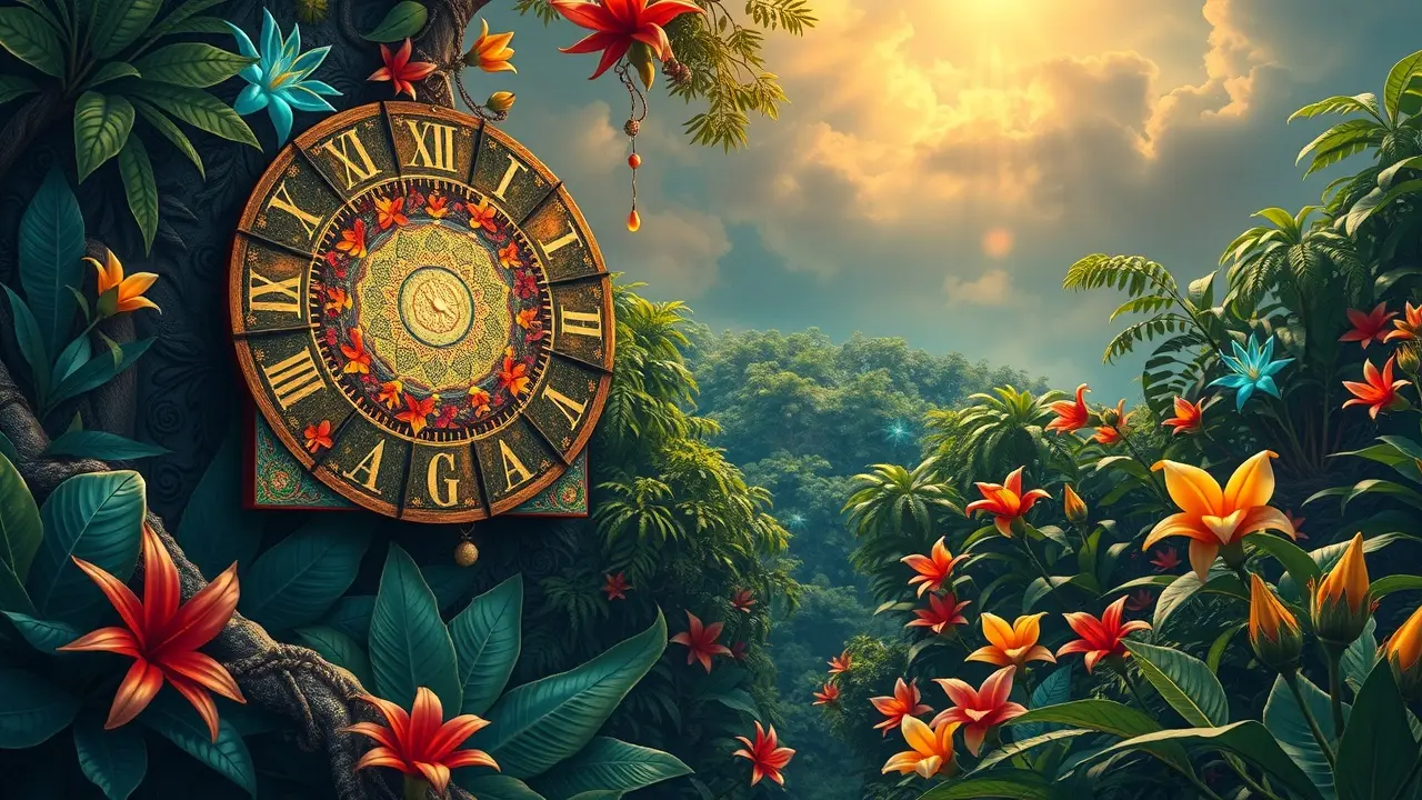 Calendário Maia colorido e vibrante