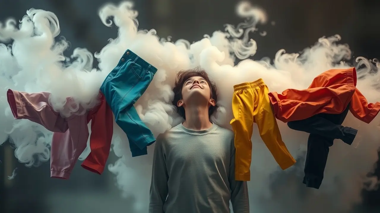 Sonho com calças coloridas