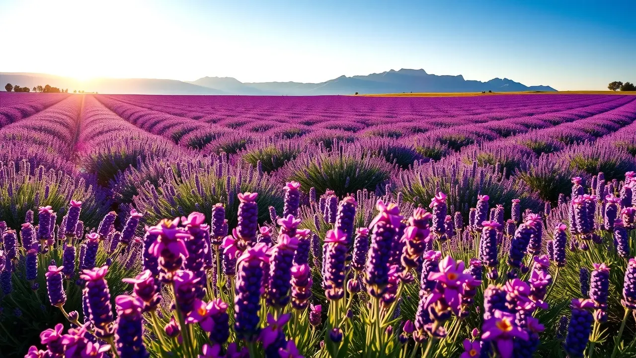 Significado de Sonhar com Campo de Lavanda: Paz, Calma e Renascimento Campo de lavanda ao entardecer
