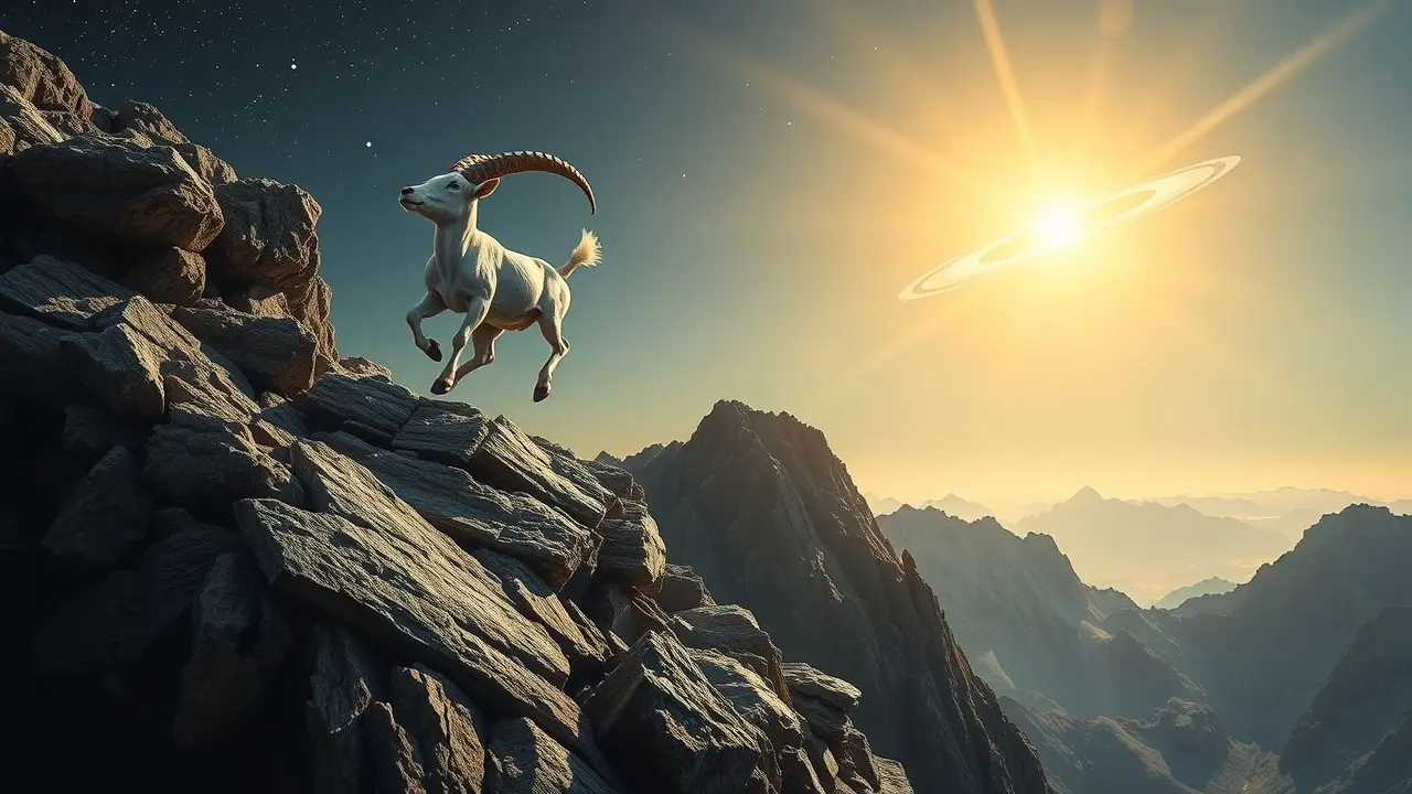 Sonhar com Capricórnio: Desvende os Significados e Simbolismos Cabra montanhesa escalando montanha