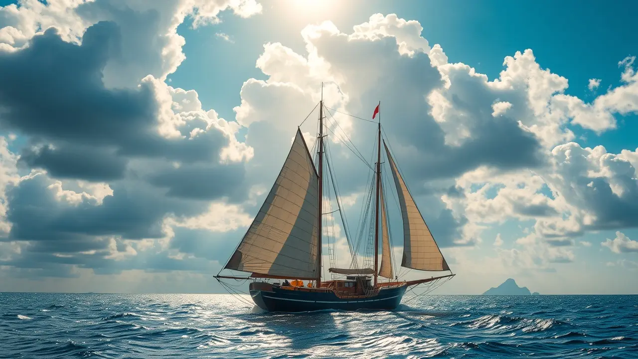 Caravela Portuguesa em alto mar