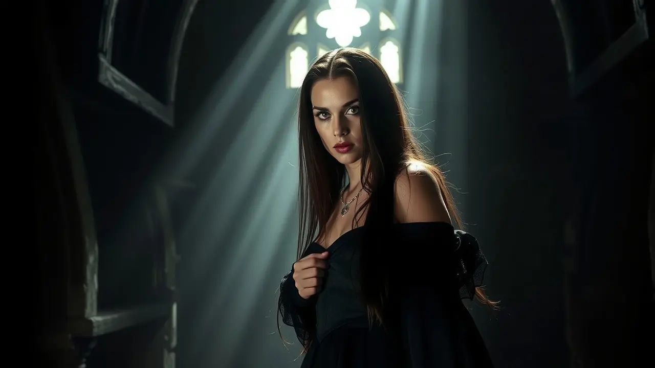 Significado de Sonhar com Carmilla: Desvendando os Mistérios do Sonho Mulher vestida de vampira em castelo sombrio