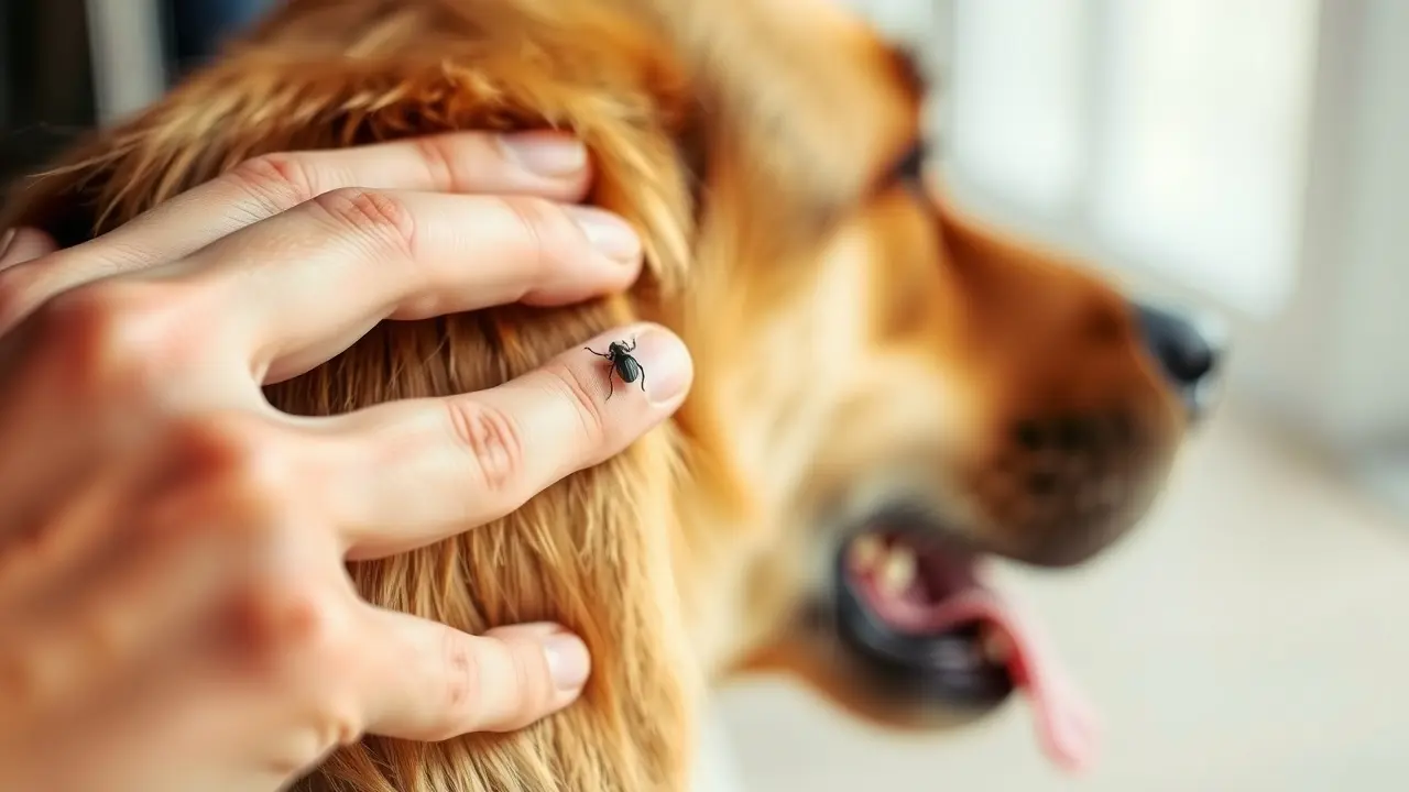 Removendo carrapato de cachorro