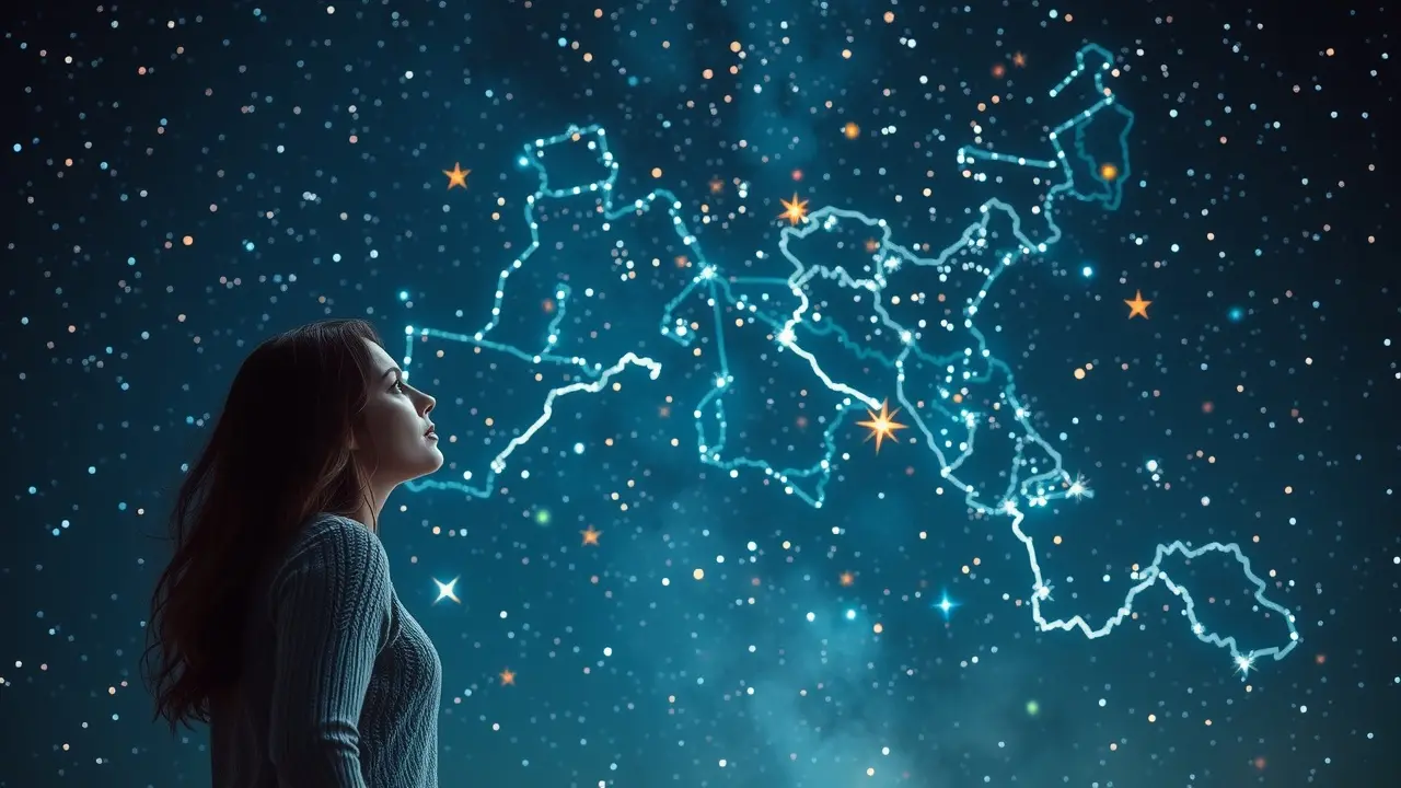 Sonhar com Carta Natal: Descubra os Segredos do Seu Destino Mulher contemplando mapa astral