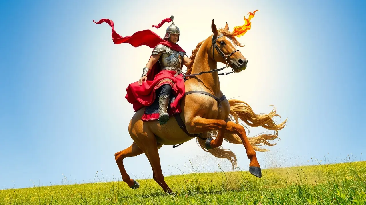 Significado de Sonhar com Cavaleiro de Paus: Uma Análise Completa Cavaleiro de Paus em um campo verde