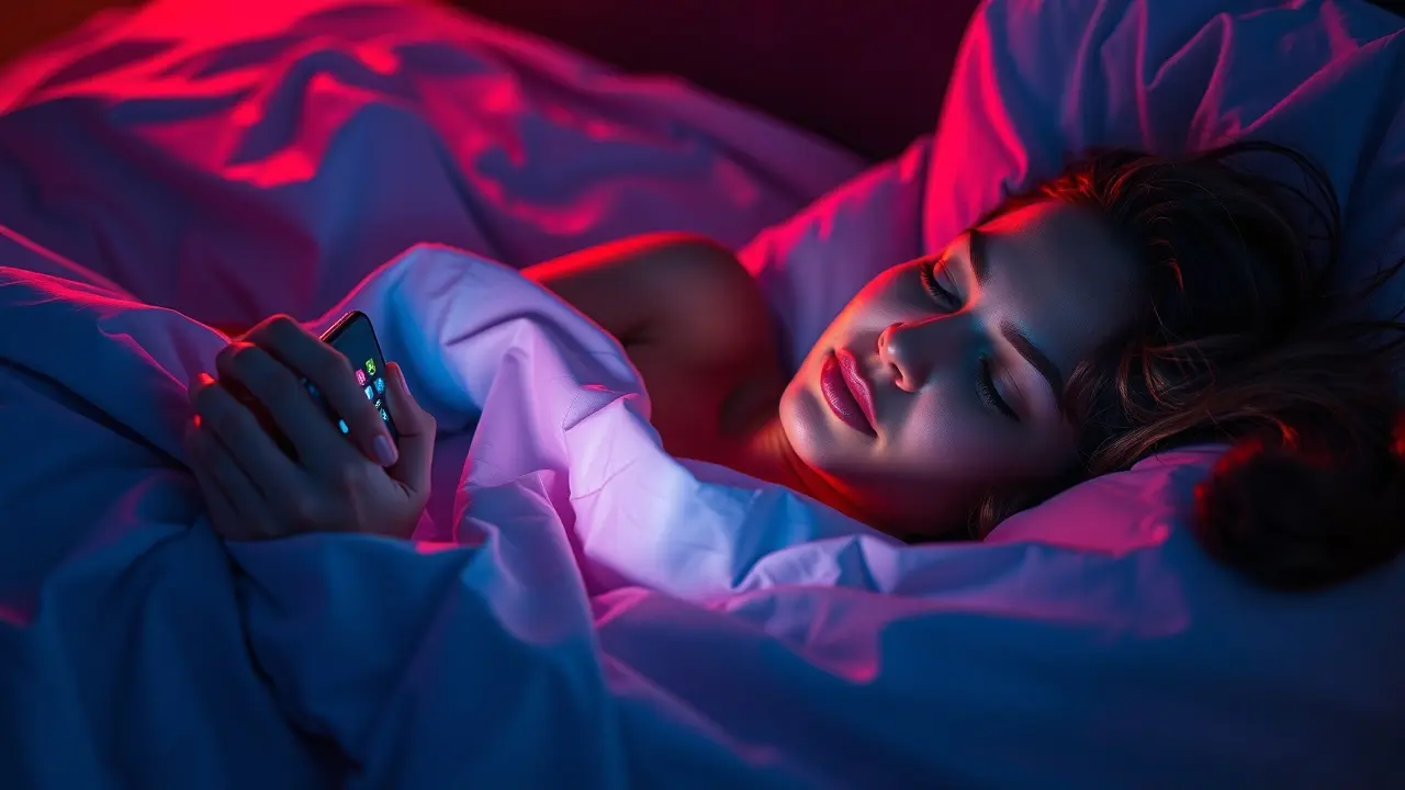 Mulher sonhando com celular