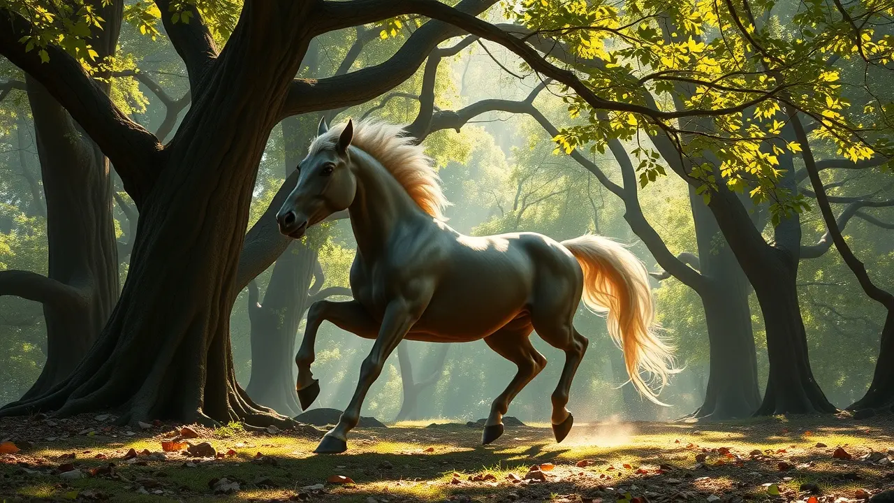 Sonhar com Centauro: Desvende os Significados e Simbolismos! Centauro em floresta antiga