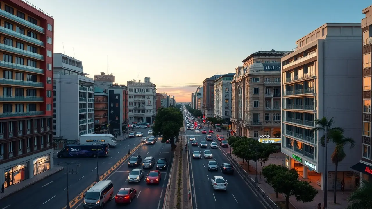 Sonhar com centro urbano movimentado