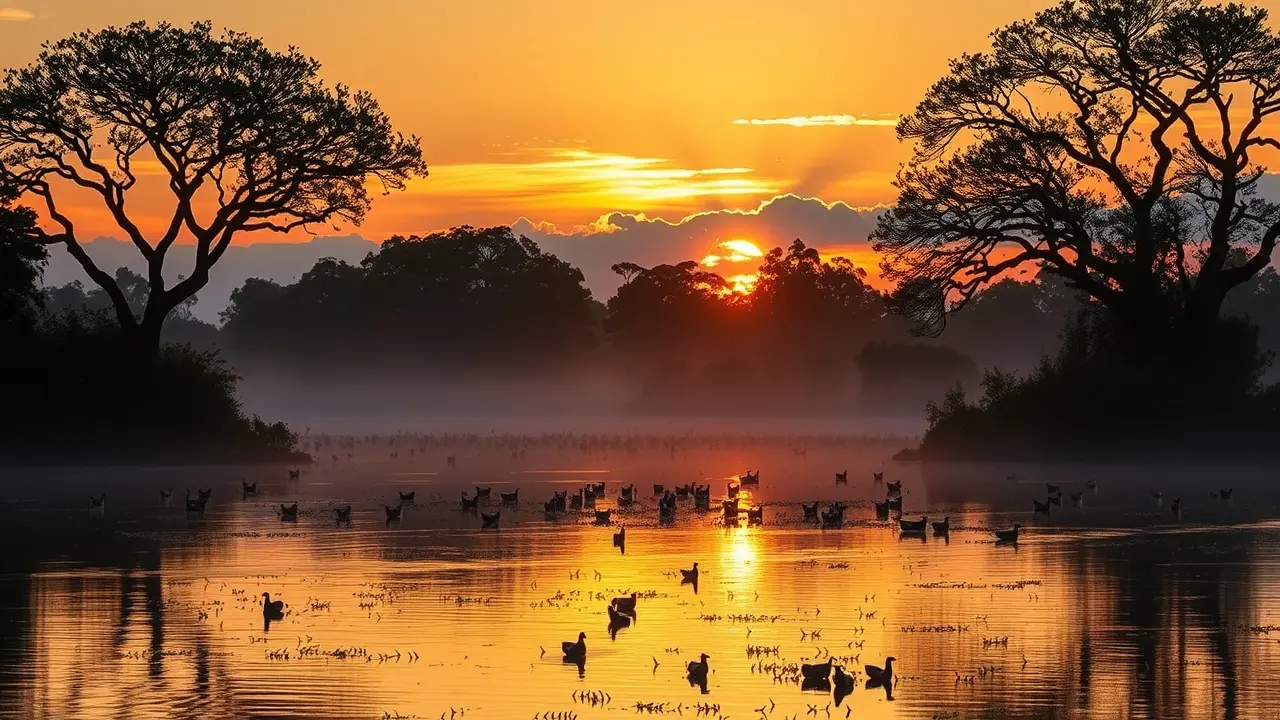 Cervo-do-pantanal em habitat natural