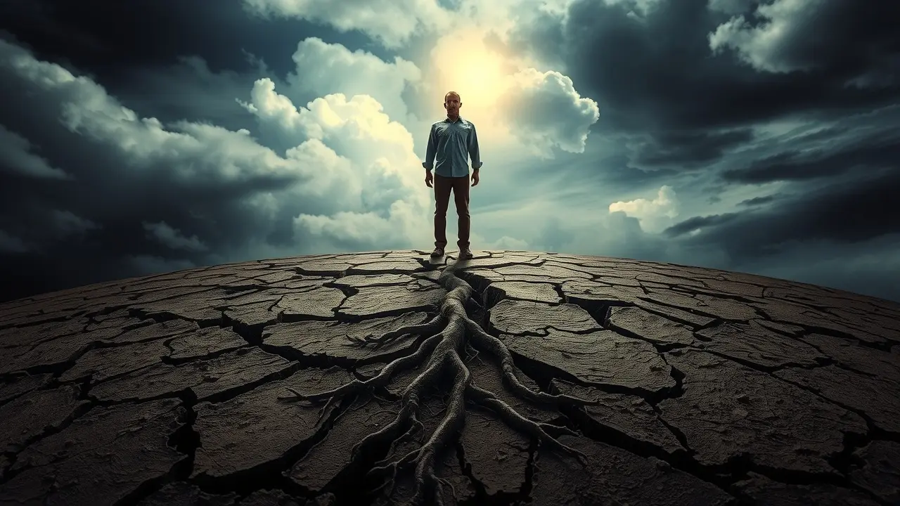 Sonhar com Chão: Descubra os Significados Ocultos Sonho com chão rachado simbolizando instabilidade