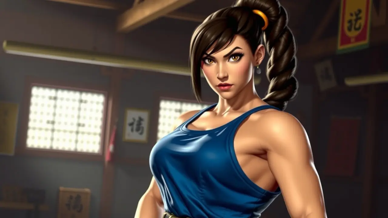 Chun-Li in dojo