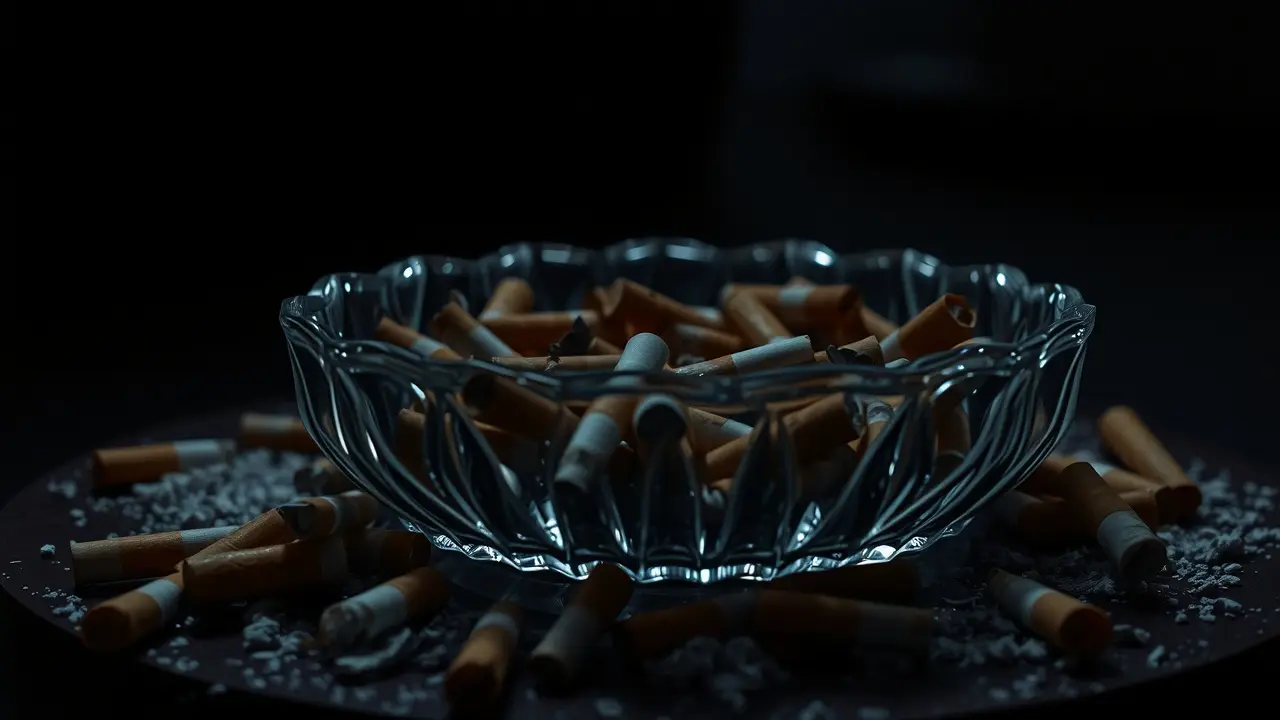 Significado de Sonhar com Cinzeiro: Decifre os Símbolos! Cinzeiro de cristal cheio de bitucas