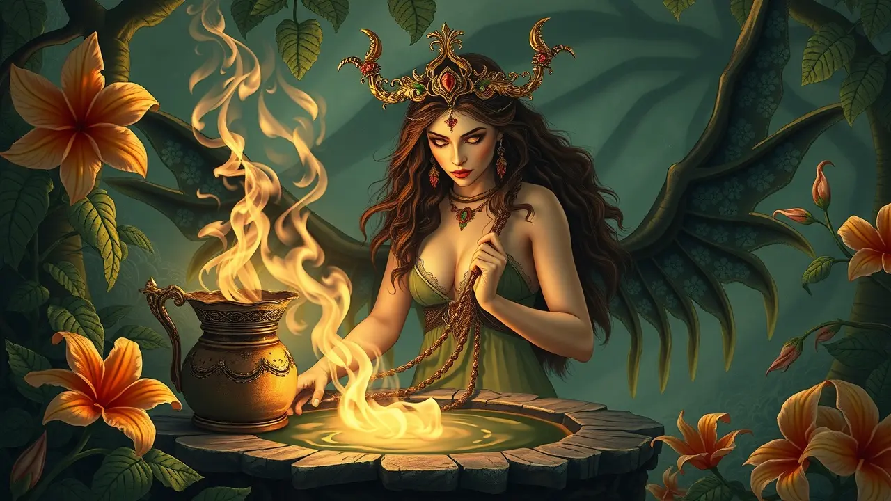 Circe preparando poção mágica