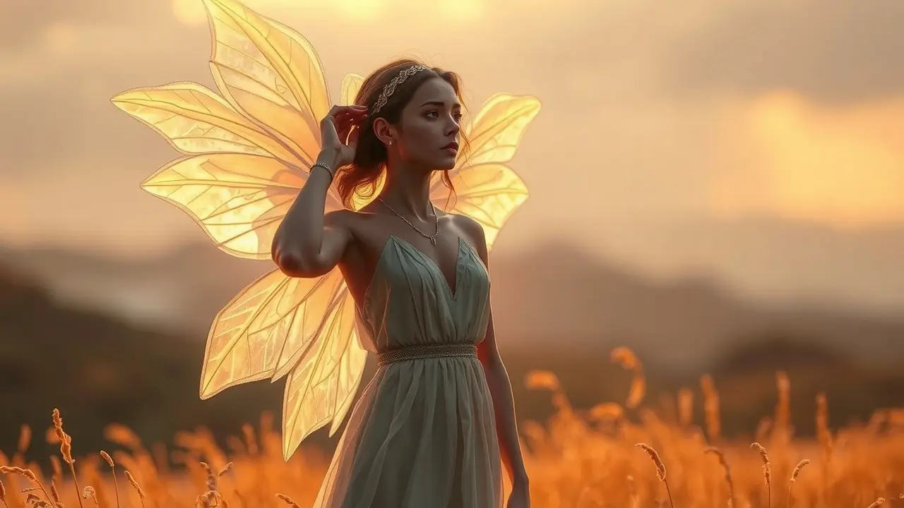 Ilustração de uma figura etérea ouvindo em um sonho