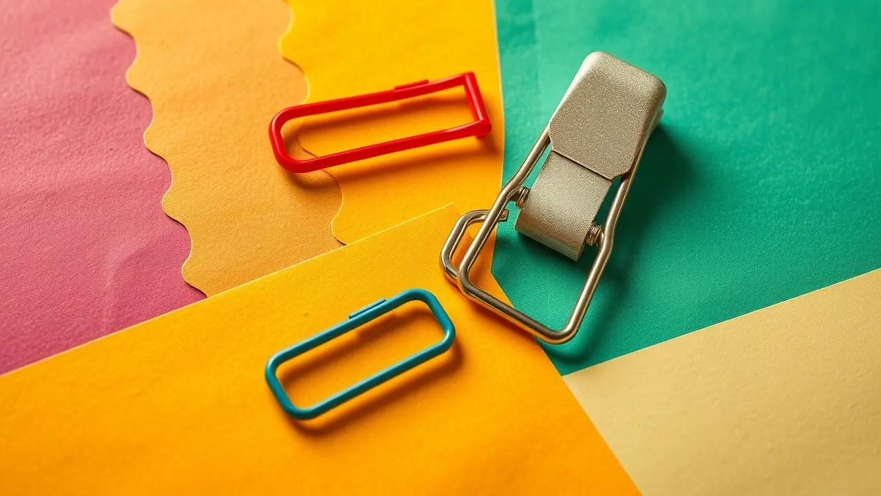 Sonhar com clipes: Descubra o significado e as interpretações Clipes de papel coloridos unindo papéis