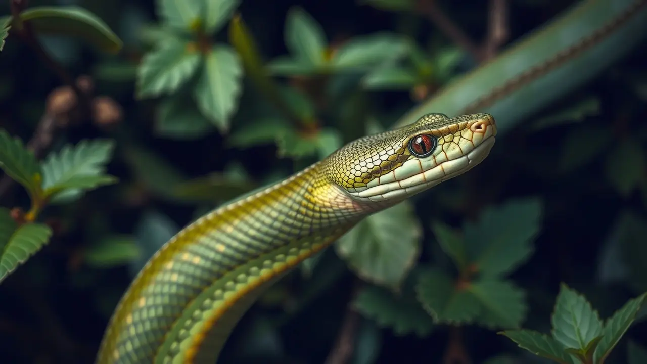 Cobra trocando de pele