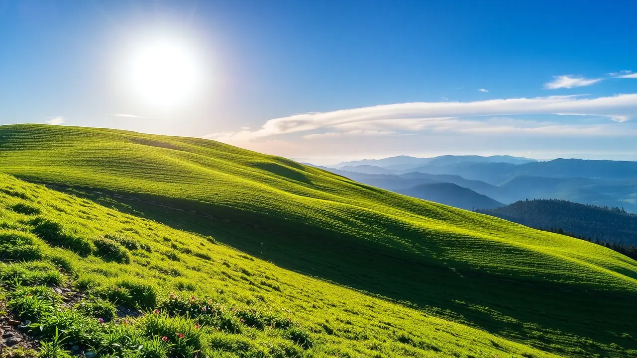 Significado de Sonhar com Colina Verdejante: Um Guia Completo Colina verdejante ensolarada