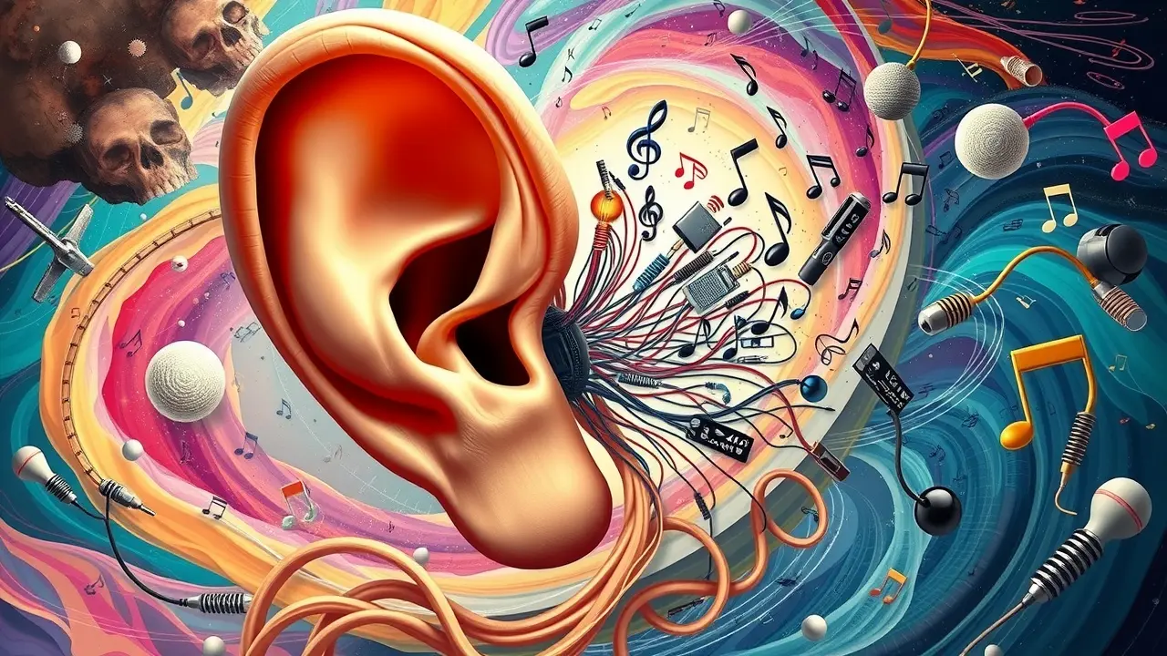 O Significado Oculto de Sonhar com Comunicação: Desvende os Segredos! Orelha gigante ouvindo sons diversos em um sonho