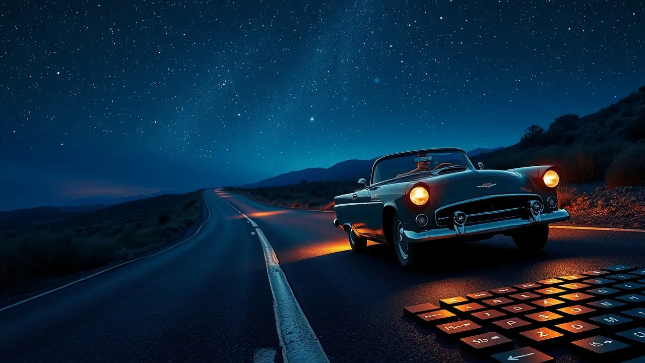 Sonho com pessoa dirigindo carro em estrada noturna