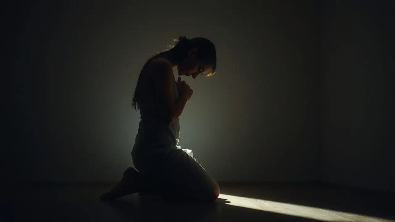 Sonhar com Confissão: Descubra o Significado e as Interpretações Pessoa ajoelhada confessando em um sonho