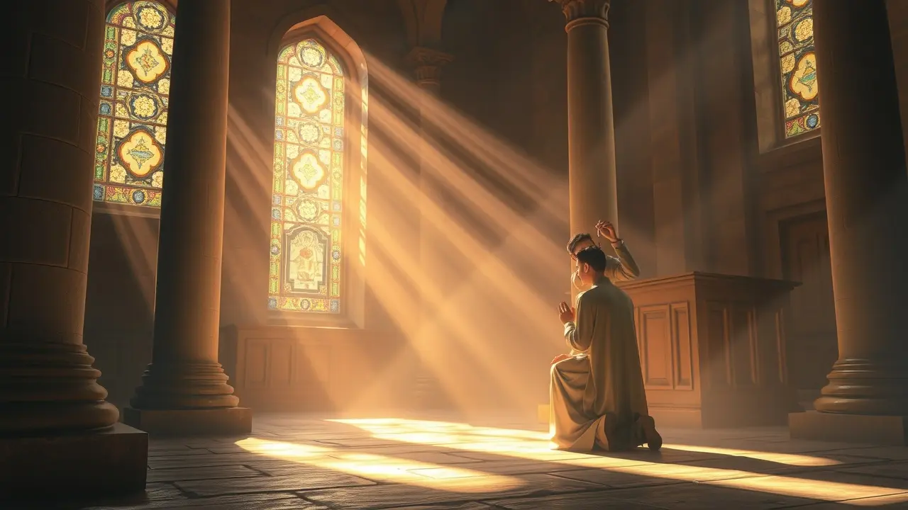 Sonhar com Consagração: Descubra o Significado e as Mensagens Ocultas Pessoa sendo consagrada em templo antigo.