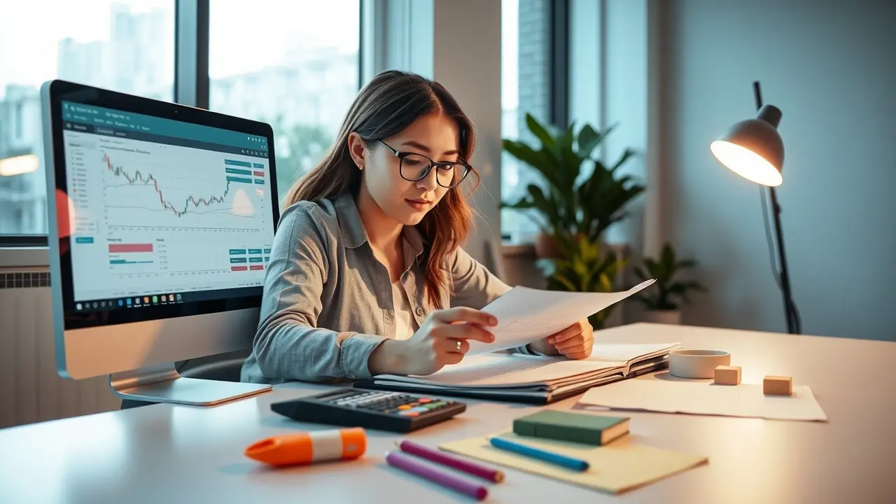 O que significa sonhar com contabilidade? Descubra os significados! Pessoa analisando planilha financeira em computador