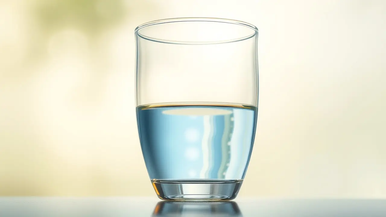 Sonhar com Copos: Desvende os Significados e Simbolismos! Copo de água refletindo um céu ensolarado.