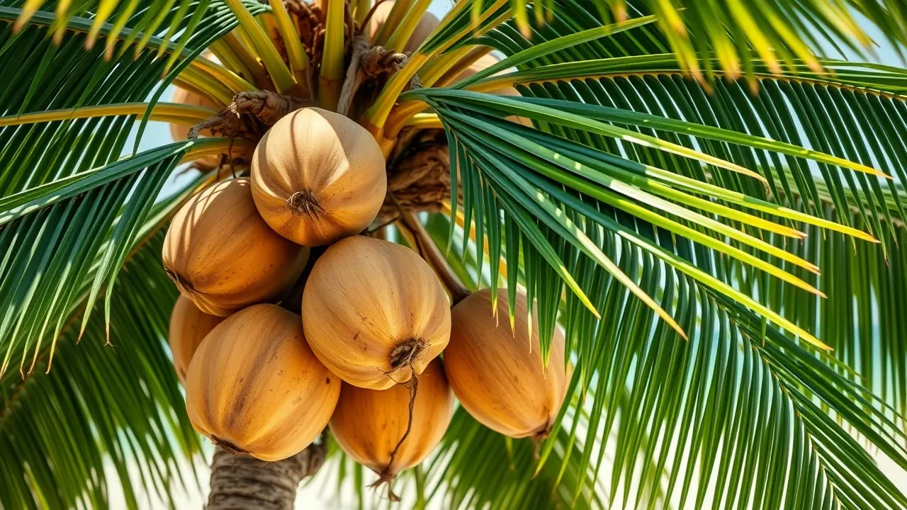 Coqueiro-anão com cocos