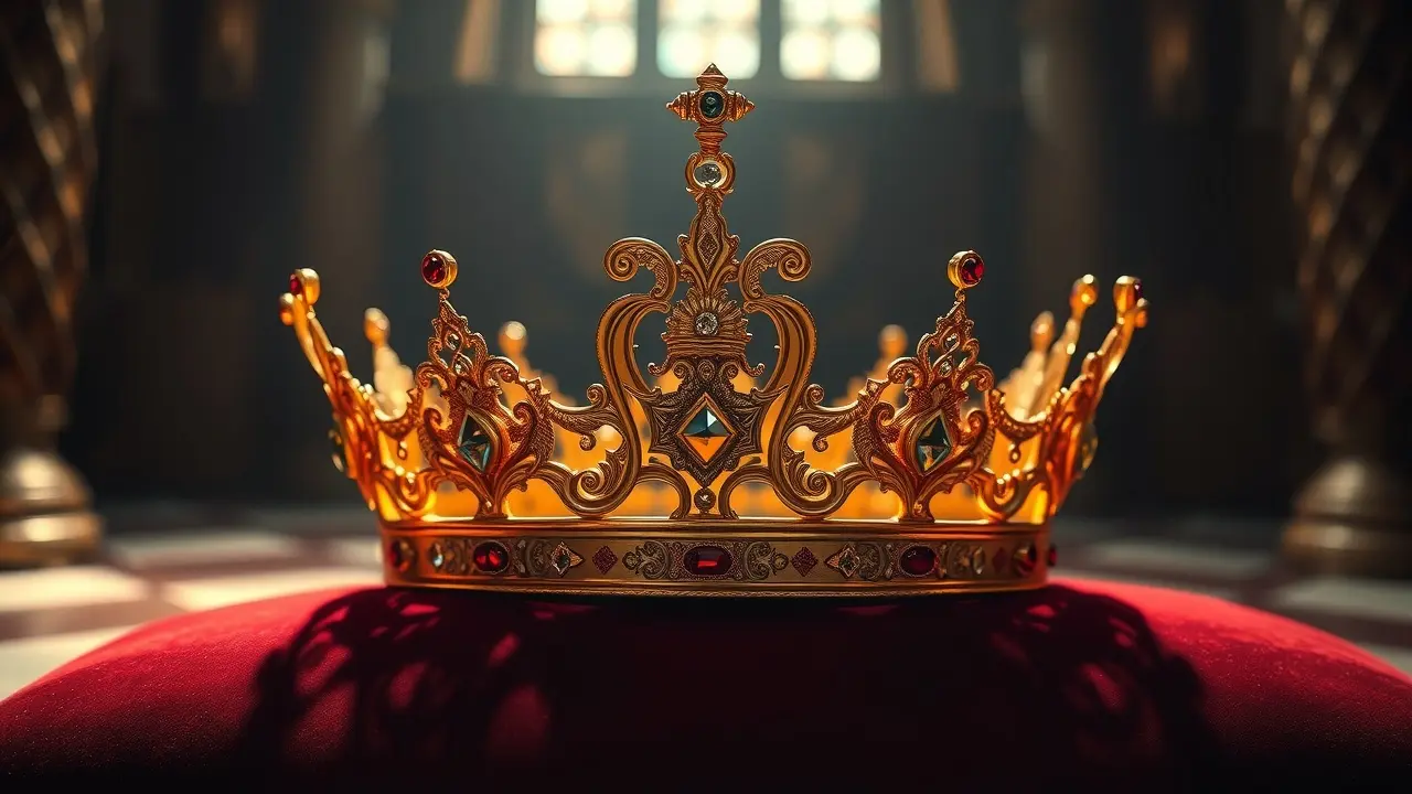 Sonhar com Coroa: Descubra os Significados e Interpretações! Coroa dourada brilhante com pedras preciosas.
