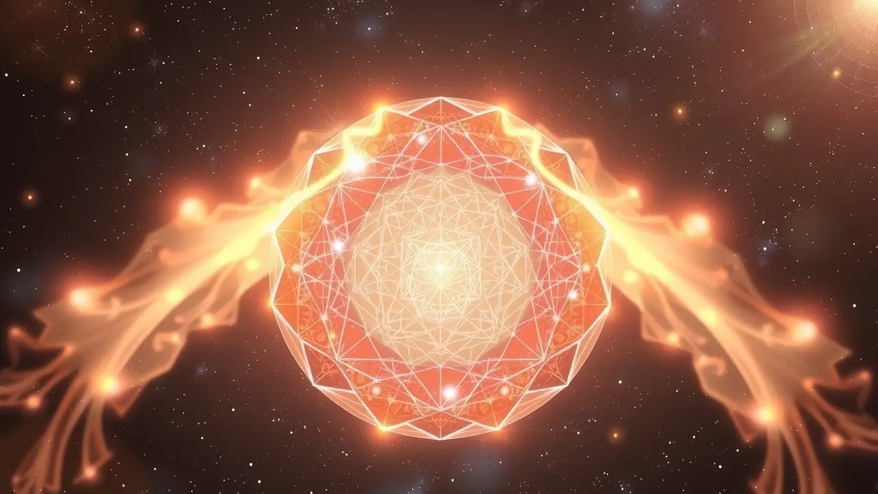 Representação etérea do corpo causal brilhante