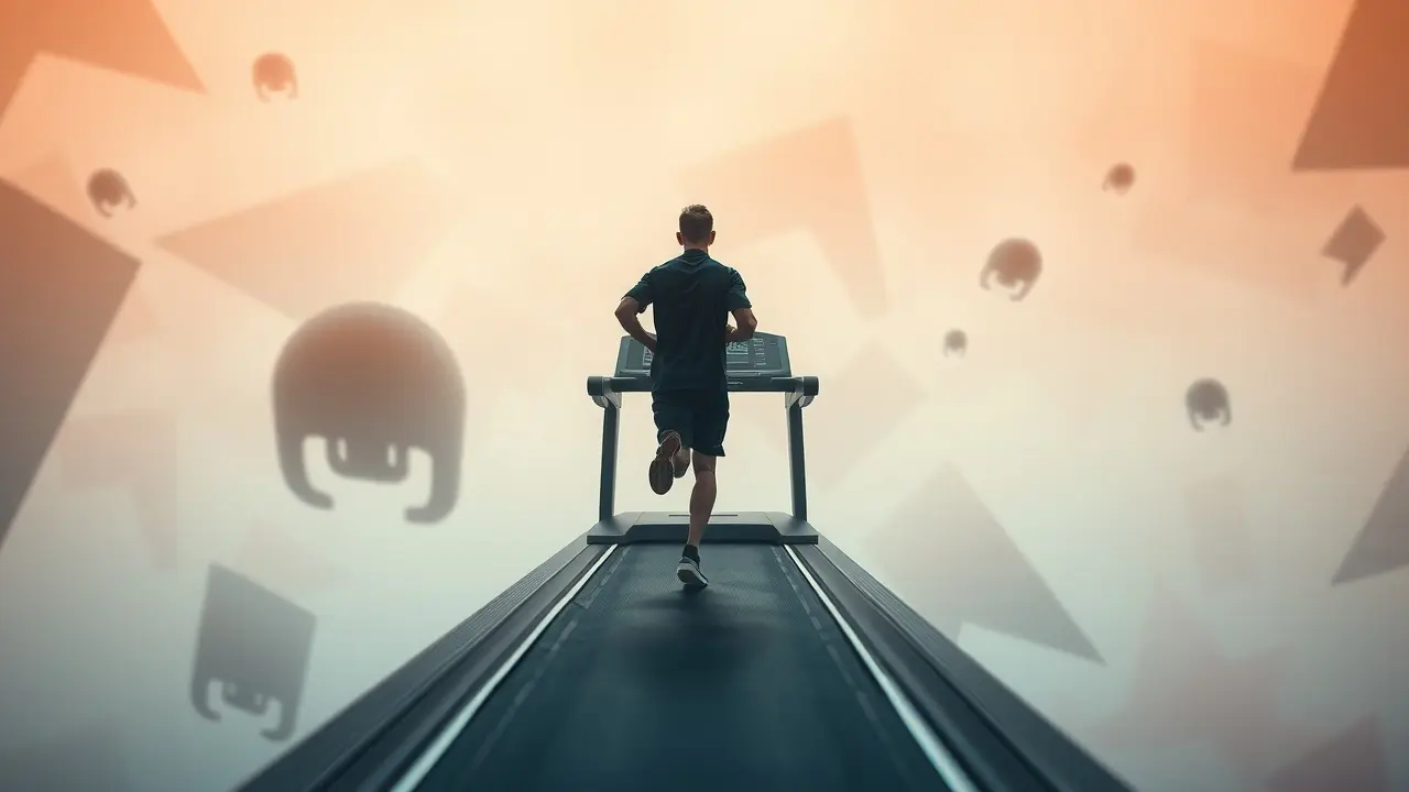 Significado de Sonhar com Correr: Interpretações e Simbolismos Pessoa correndo em esteira onírica.