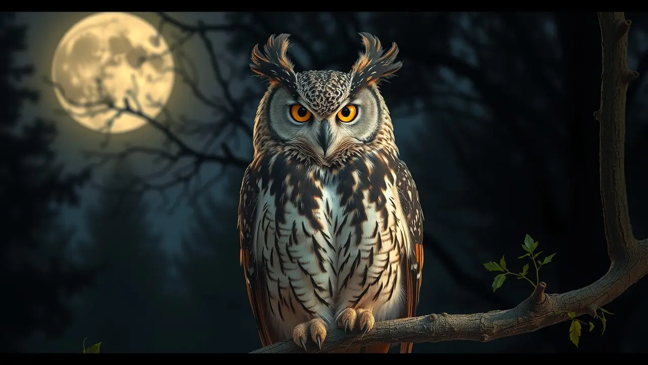 Sonhar com Corujão: Descubra o Significado e as Mensagens Ocultas Corujão em floresta à noite