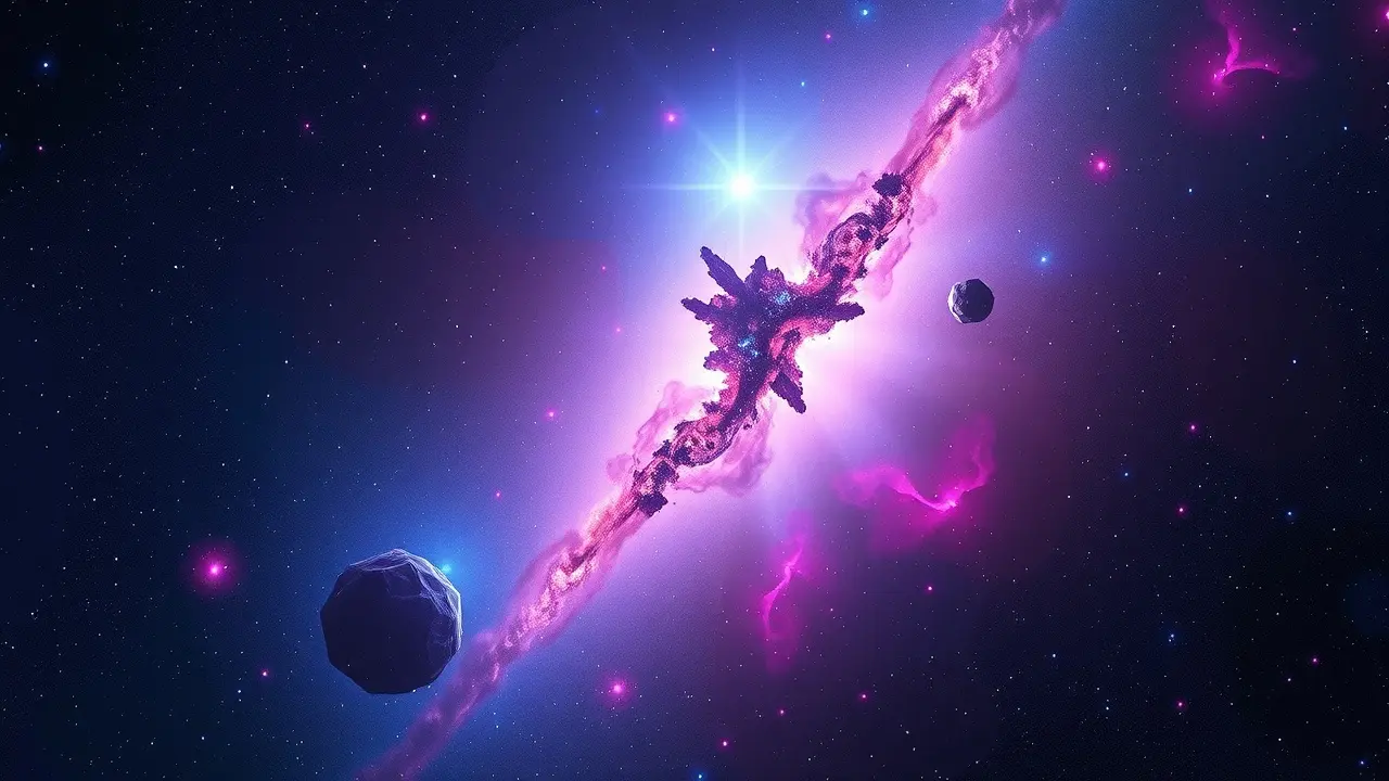 O que significa sonhar com cosmologia? Imagem onírica de nebulosa colorida.