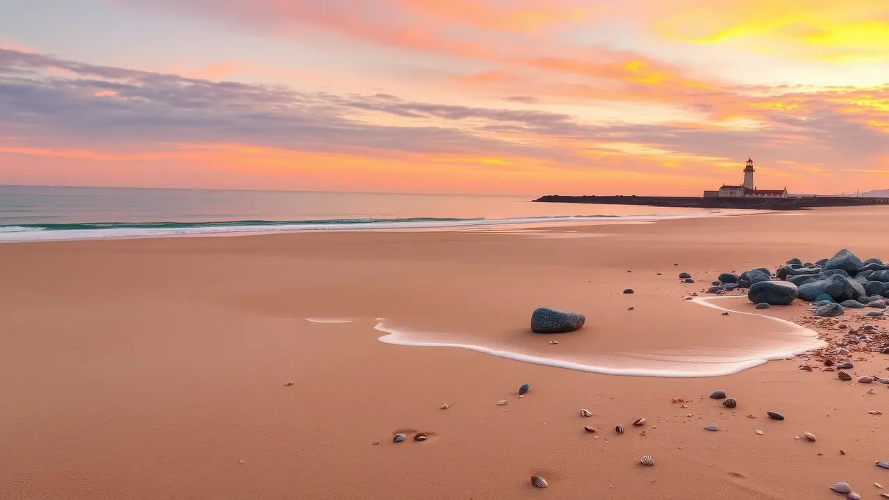 Significado de Sonhar com Costa Marítima: Desvendando as Mensagens do Subconsciente Costa marítima calma ao entardecer