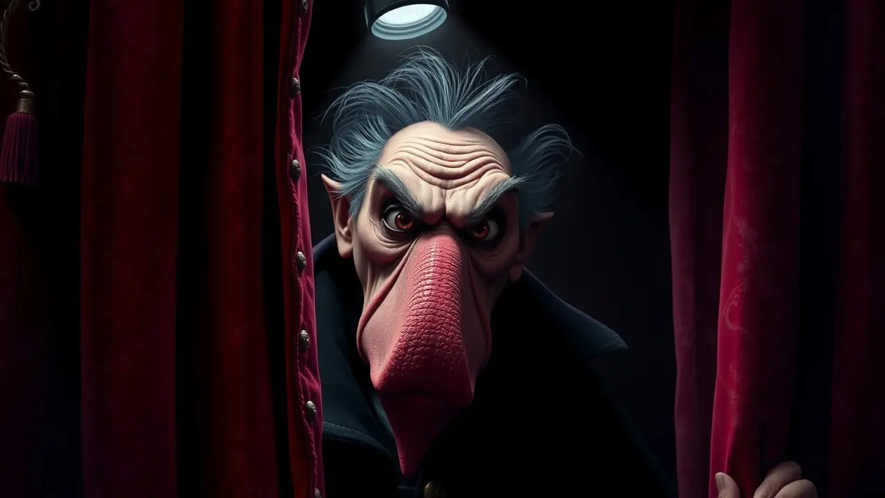 Conde Olaf com olhar ameaçador em sonho