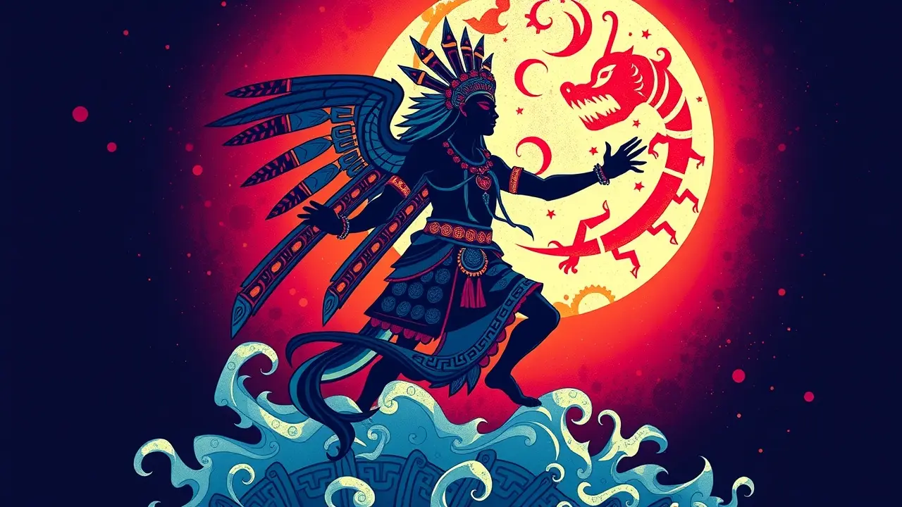 Ilustração da deusa asteca Coyolxauhqui