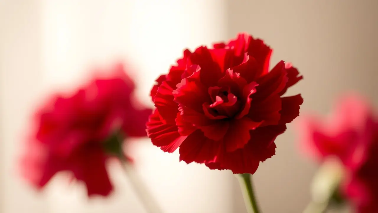 Cravo vermelho exuberante.