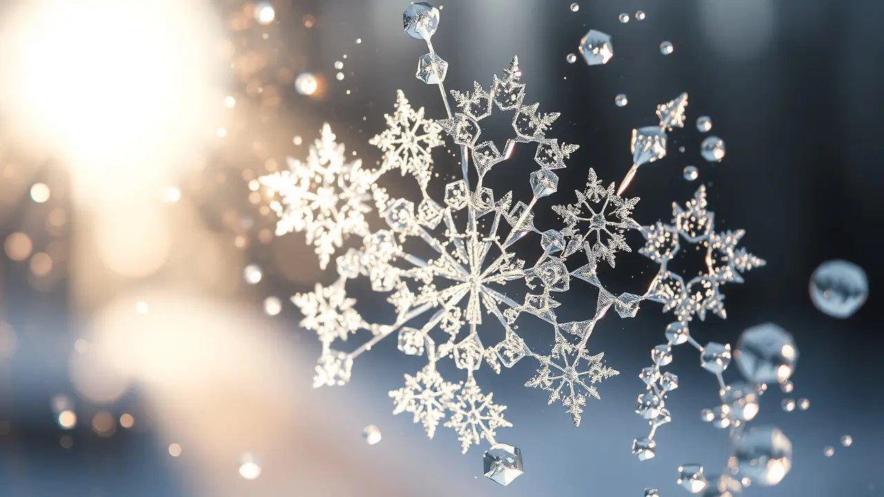 Cristais de gelo em uma janela