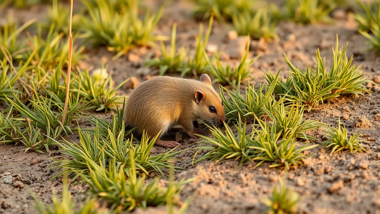 Ctenomys em seu habitat natural