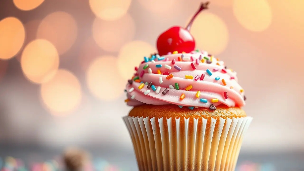 Cupcake decorado e colorido