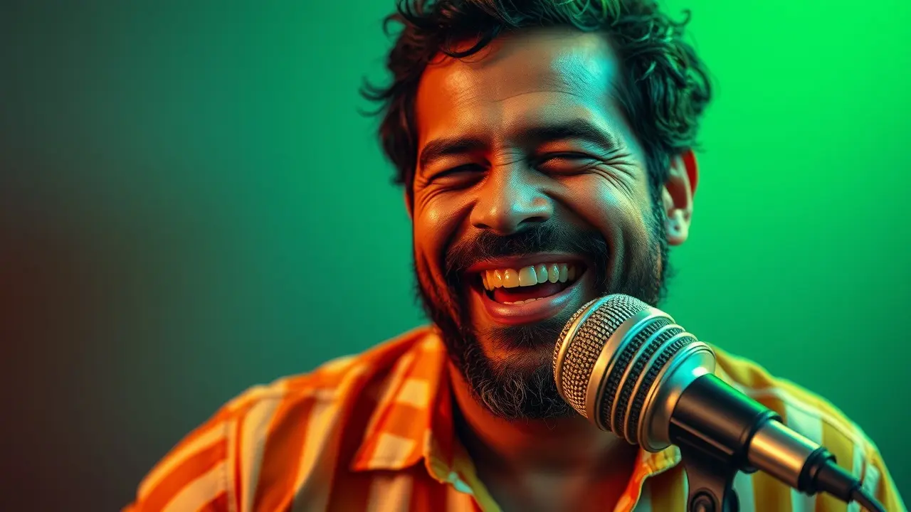 Sonhar com Cyro Monteiro: Descubra o Significado e as Interpretações Cyro Monteiro sorrindo com microfone vintage