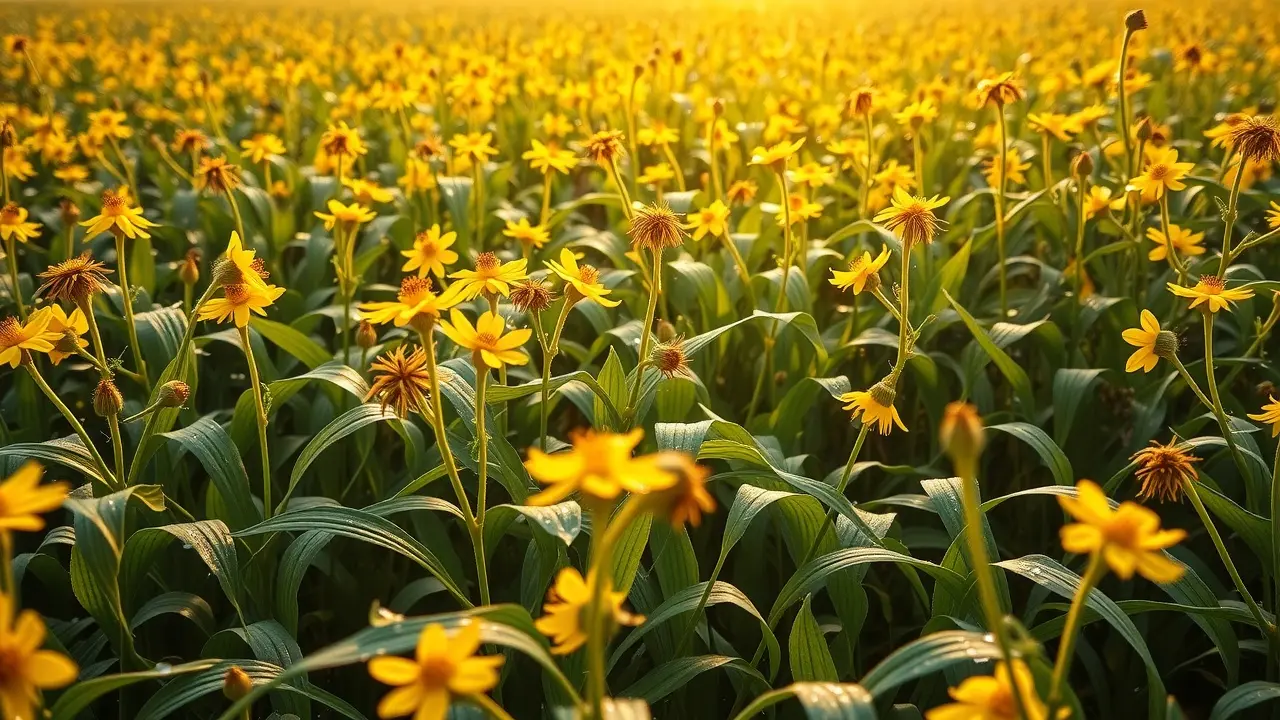 Sonhar com Citronela: Descubra o Significado e as Mensagens Ocultas Campo de citronela sob a luz da manhã.