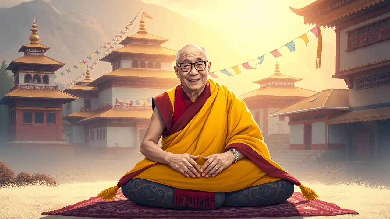 Dalai Lama sorrindo em sonho