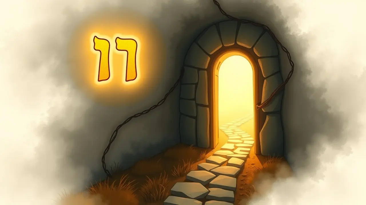 Sonhar com Dalet: Desvende os Mistérios e Significados Profundos Sonho com a letra Dalet simbolizando novos caminhos.