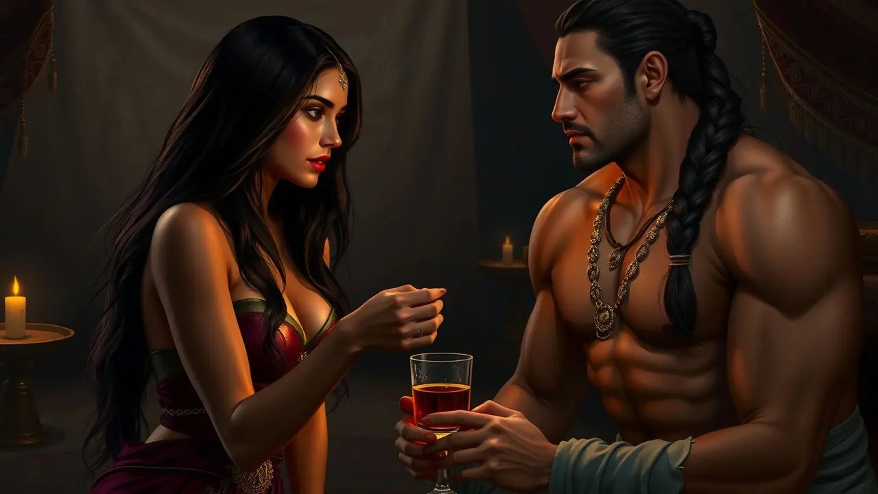 Sonhar com Dalila: Descubra o Significado e as Lições Ocultas Dalila oferecendo bebida a Sansão no sonho