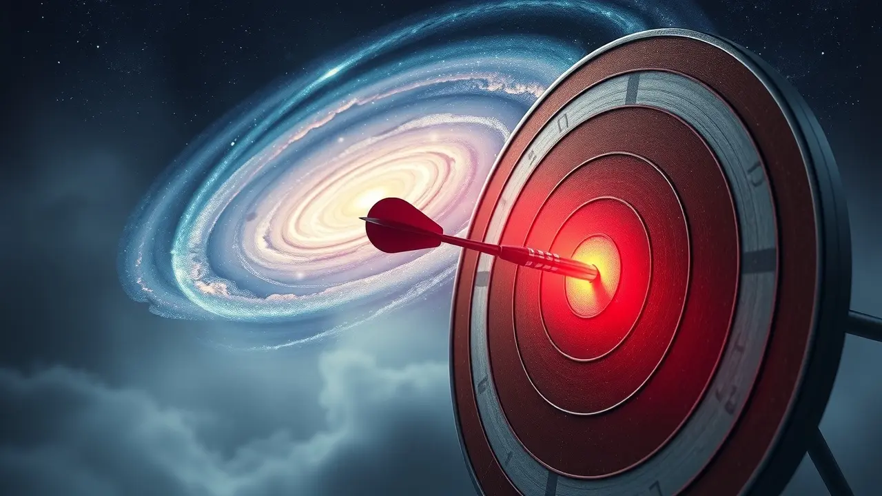 Sonhar com Dardo: Descubra os Significados e Interpretações! Um dardo certeiro atingindo um alvo em um sonho.